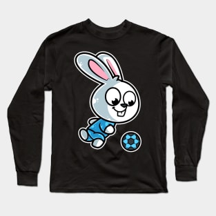 Rabbit Football Game Day Funny Team Sports Bunny Soccer product Long Sleeve T-Shirt